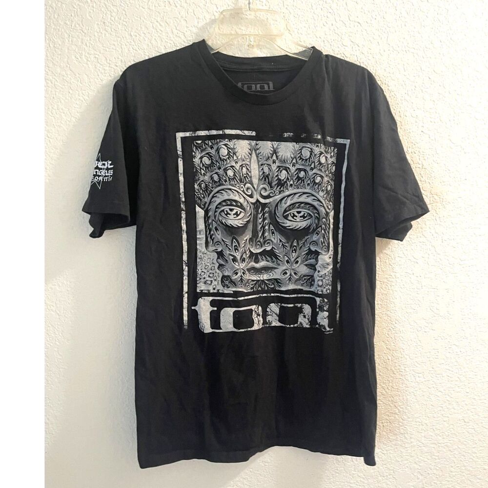Reprint Tool Band T-Shirt Vintage Rock Album Black Graphic Tee Men's Size L